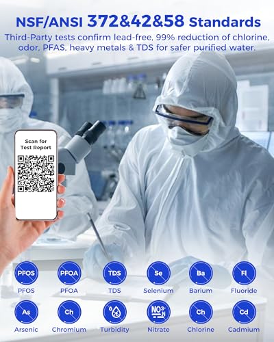 Image of 7-Stage Countertop Reverse Osmosis Water Filter System, 528 Gallons RO Water Filtration with Portable Pitcher, NSF /ANSI 372,53,42,58, Reduce TDS PFAS, 5 Volumes, 3:1 Pure to Drain CT910