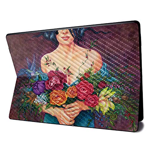 Image of MightySkins Carbon Fiber Skin for Microsoft Surface Pro X - Eye Bouquet | Textured Carbon Fiber Finish | Easy to Apply, Remove, and Change Styles | Made in The USA