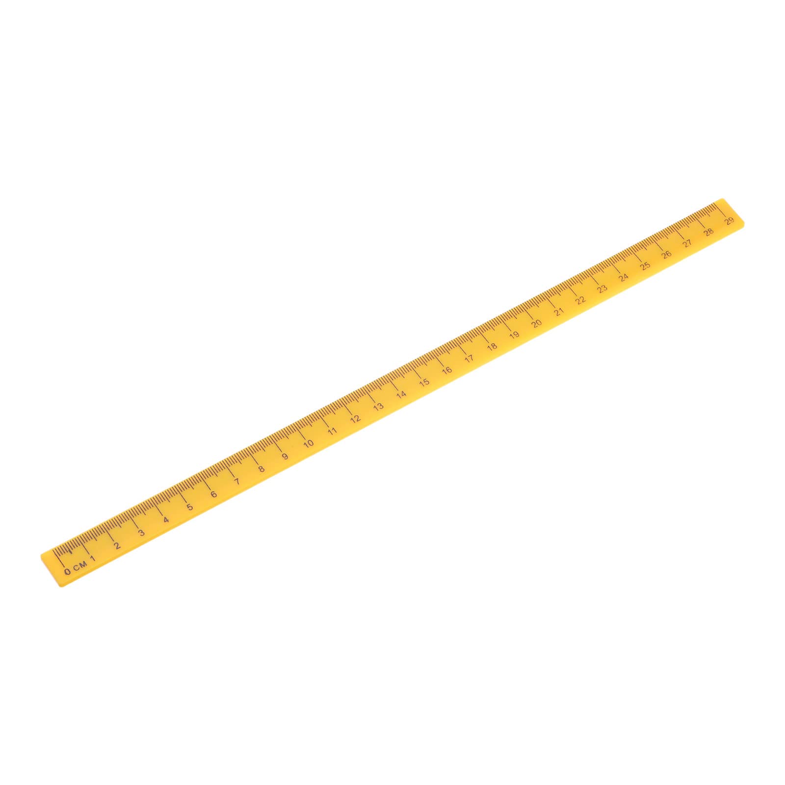 HARFINGTON Regla magnética para pizarra blanca, 29 cm, regla recta para pizarra blanca, herramientas de medición de oficina, color amarillo