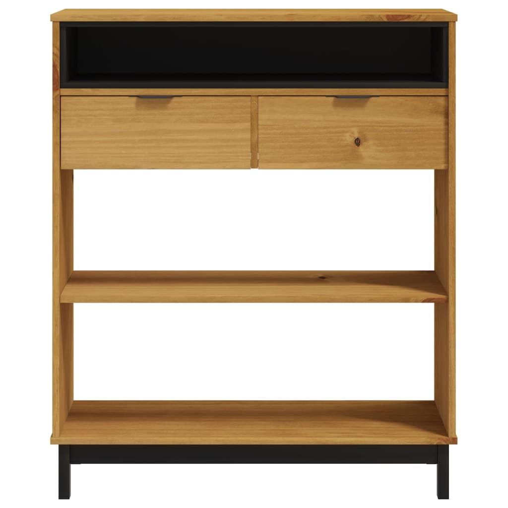 Mesa de bar de madera maciza de pino FLAM 92 x 45 x 110 cm, mesa alta con mucho espacio de almacenamiento y tablero fuerte para bebidas y aperitivos