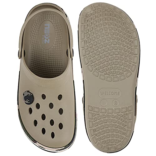 Image of NEOZ Men's Casual Clogs /Sandals with Adjustable Back Strap for Adult | Comfortable & Light Weight | Stylish & Anti-Skid | Waterproof & Daily Flipflops