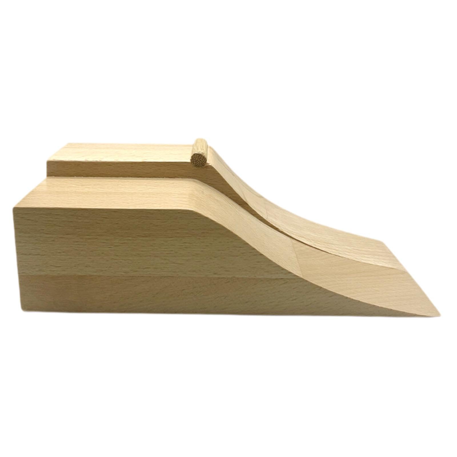 Chosertory Wooden Fingerboard Ramp, Fingerboard Obstacle, Professional Quality, Multi-Function, Gift for Enthusiasts, Accessory, Toy for Kids, Style E