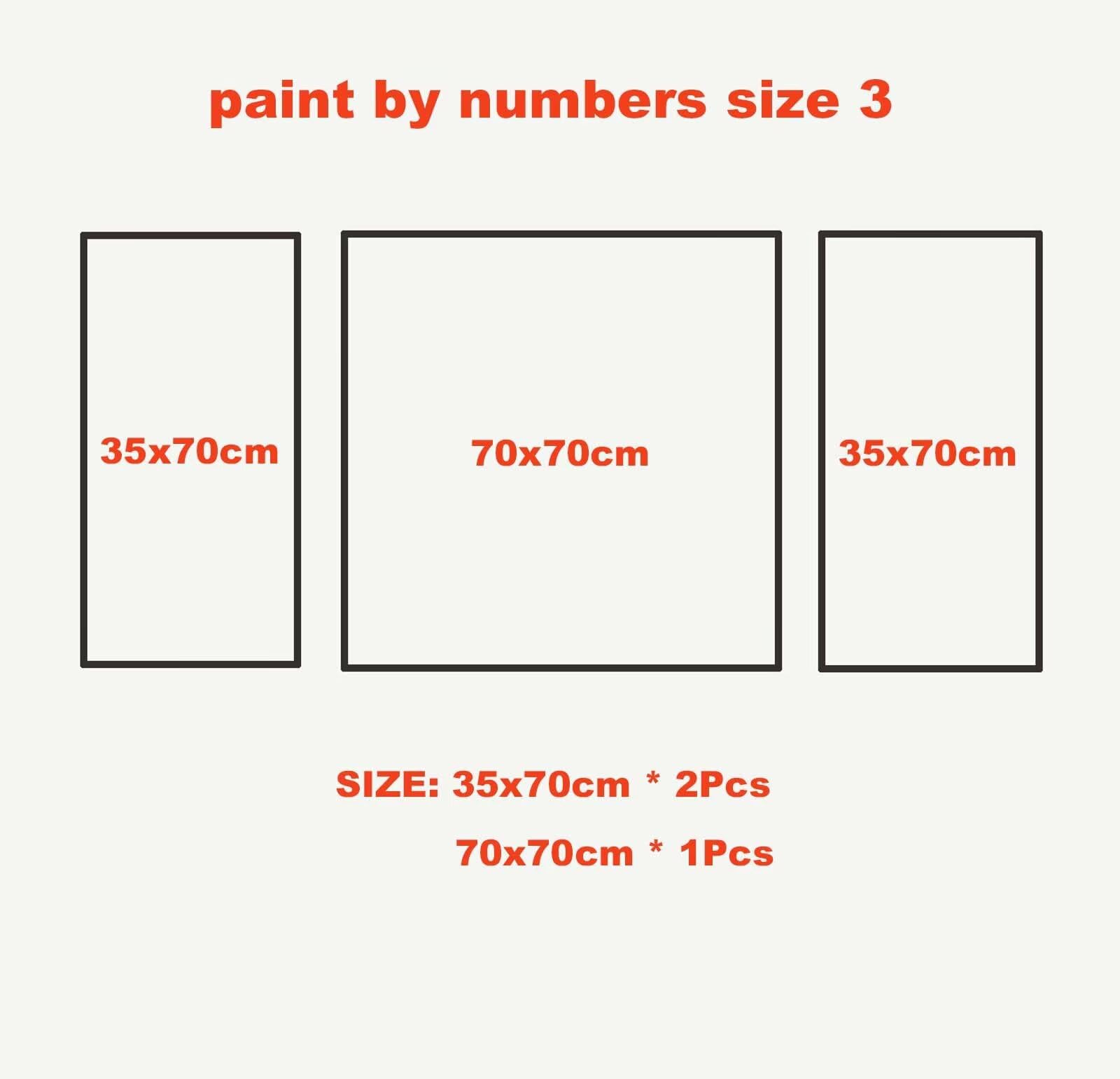 3 Pezzi Dipingere con i Numeri adulti, Paint by Numbers Foresta Cabina(2), Kit Lavoretti Creativi, Kit di Pittura Acrilica Fai-da-Te, con Pennello, Decorazioni Casa 70x140cm (Senza Cornice) y1s-796