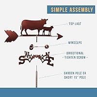Vista 3 de SWEN Products Veleta de vaca y ternero (montaje ajustable incluido)
