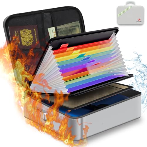 Fireproof Lockable Document Organizer with Reflective Strip