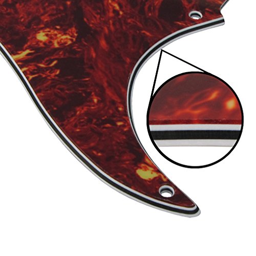 FLEOR Capa para guitarra SSS com 8 furos Strat Pickguard com placa traseira de tremolo com parafuso