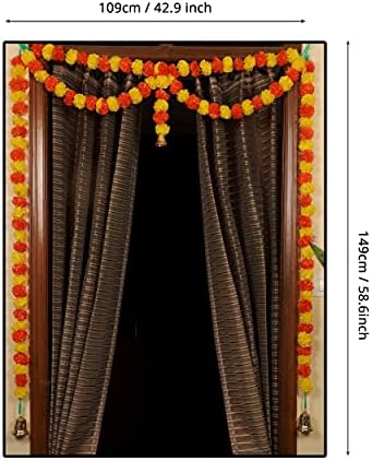 TIED RIBBONS Marigold Garland Indian Wedding Decorations for House Party Marigold Toran Door Hangings Artificial Marigold Bandanwar Bandhanwar Home Entrance Decor Wall