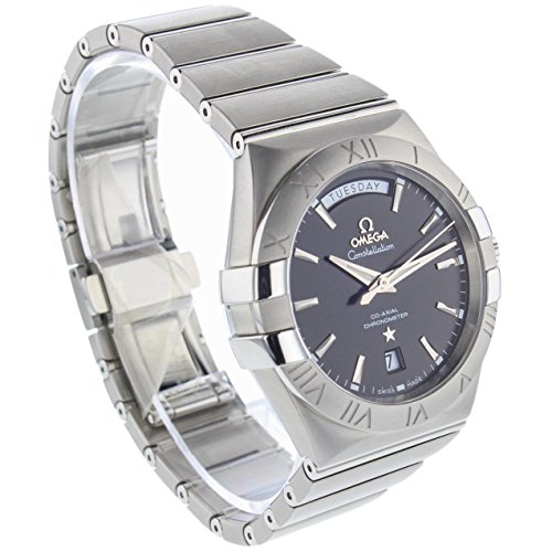 Omega Constellation Day Date Automatic Black Dial Stainless Steel Mens Watch 123.10.38.22.01.0013