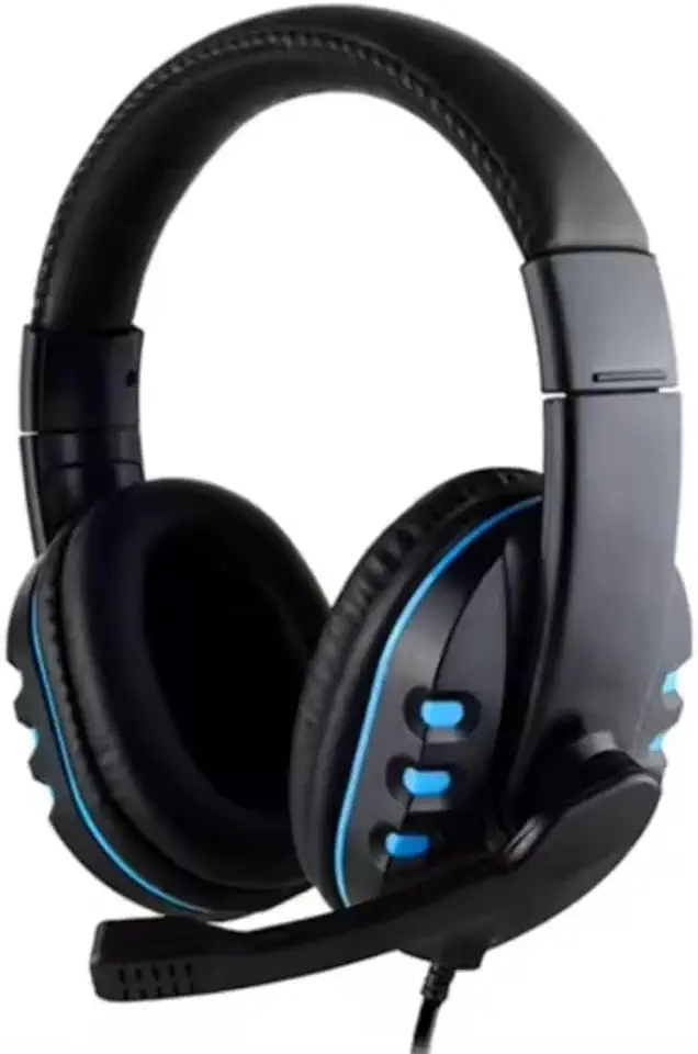Headset Fone de Ouvido Gamer Pro Microfones Com As Almofadas Microfone omnidirecional Com Cancelamento de Ruído Melhor Desempenho Compatível com PC, PS4, PS5, Celular-THREE BROTHERS (Headset Azul)
