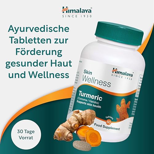 Himalaya Skin Wellness Kurkuma Tabletten x 60 (30-Tage-Vorrat) – Natürliche Kurkuma-Nahrungsergänzung für strahlende Hautgesundheit… – Ansicht 4