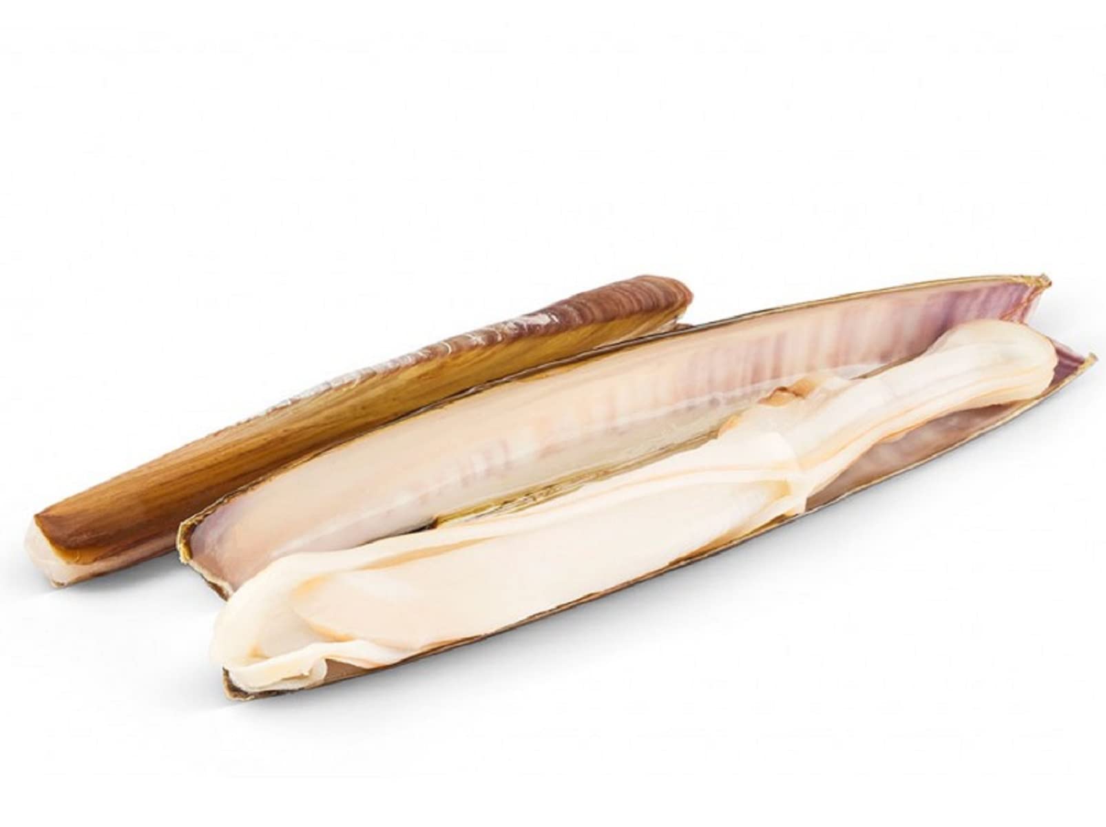 Navajas al natural. Peso Neto 111 gramos. Peso Escurrido 63 gramos. Categoría Gourmet. Con ingredientes 100% Naturales: Navajas, Agua y Sal. Alfonso Torres.