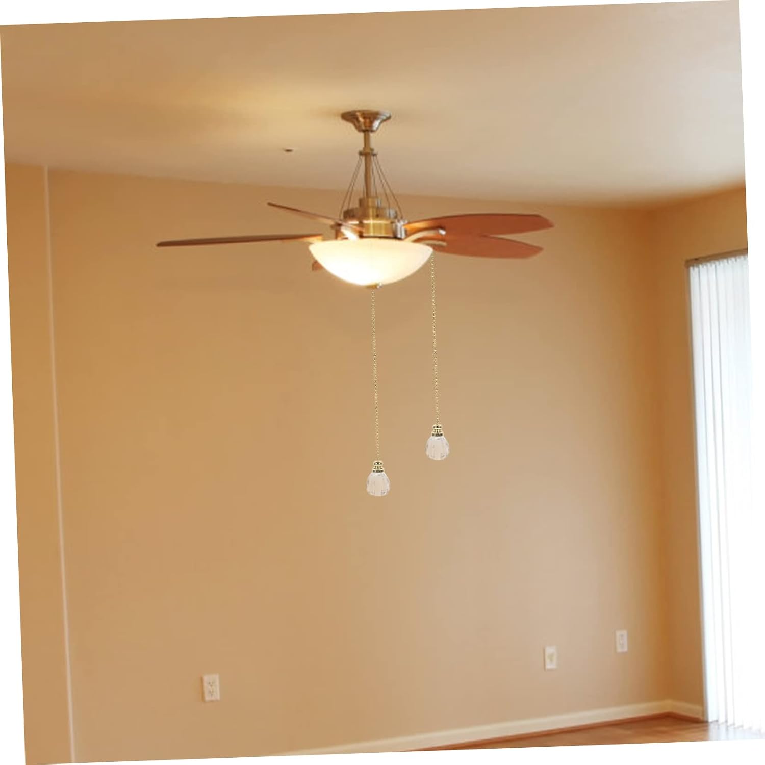 DOITOOL Ceiling Fan Pull Chain Extension Crystal Beaded Pull Chain Easy to Cut Connect