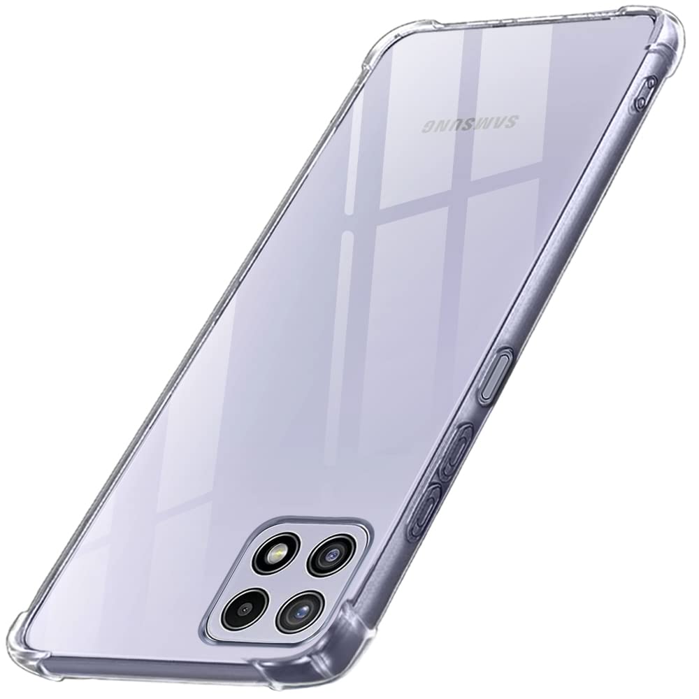TheGiftKart Shockproof Clear Back Cover Case for Samsung Galaxy F42 5G / A22 5G | 360 Degree Protection | Hard Transparent Back Cover Case for Samsung F42 5G / A22 5G (PC & TPU, Transparent Bumper) (B0BT1BFBWC) Amazon Price History, Amazon Price Tracker