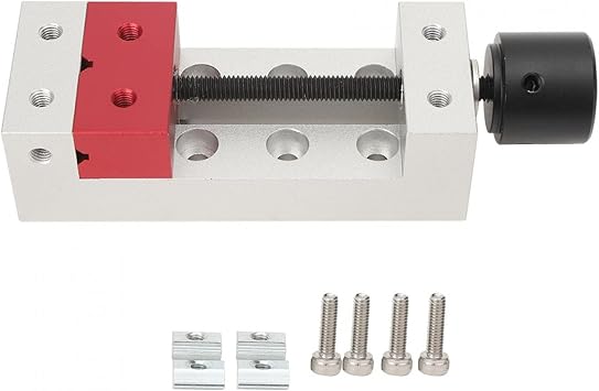 Bench Vise,Mini Drill Press Vice, Portable Jewelers Bench, Aluminum Universal Jaw Parallel Mini Flat Clamp Table Vise DIY Craft Carving Fixing Tool 2 Inch for Jewelry Walnut Nuclear Watch Repairing