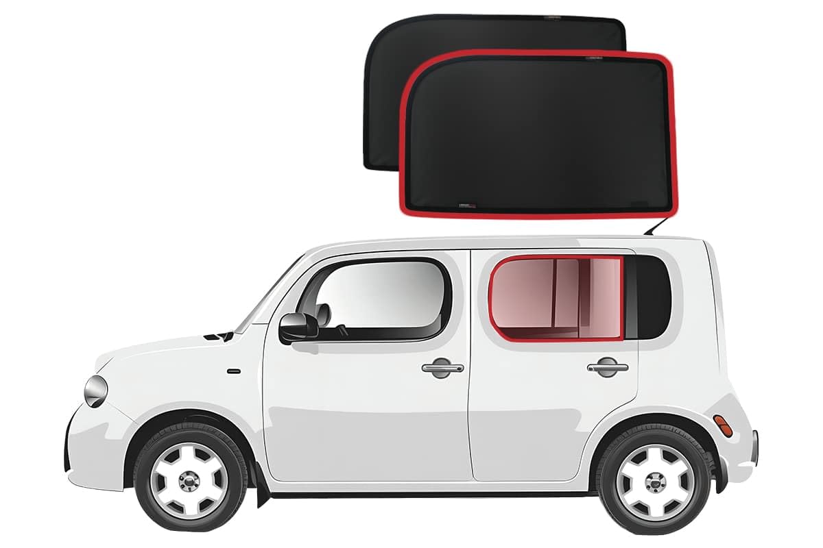 Snap Shades Nissan Cube 3. generacji osłony tylnej szyby samochodu (Z12; 2009-2019)