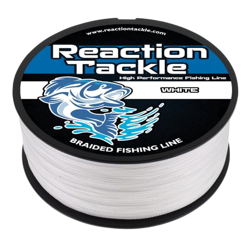 Reaction Tackle Braided Fishing Line White 50Lb 300Yd