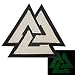 Glow Dark Valknut Viking Norse Rune Morale Tactical Hook&Loop Patch