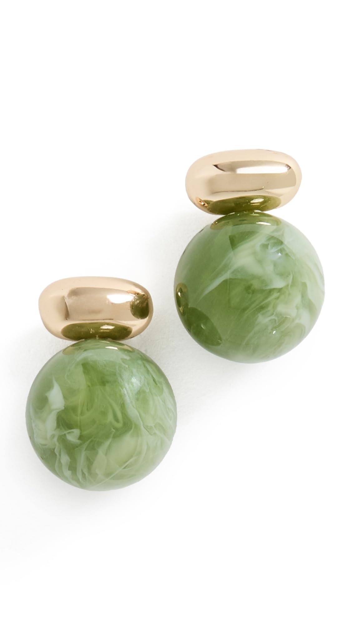 SHASHI Women's Alice Gemstone Earrings, Gold/Green, One Size