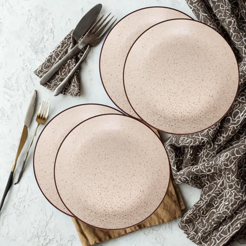 Image of Freakway Stoneware Ceramic |7.3 Inch| Quater Plates Set of 4 Pcs | Microwave Safe, Dishwasher Safe | Kitchen, Dining, Restaurants, Gifting | Sandstone Speckle