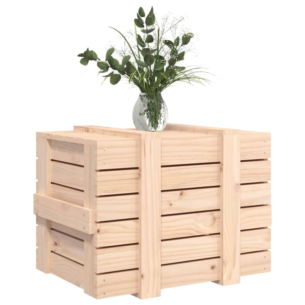 Genérico - Caja de almacenamiento (58 x 40,5 x 42 cm, madera maciza de pino, caja de almacenamiento con tapa para organizar alfombras, cojines y objetos cotidianos, marco resistente y estable, manual