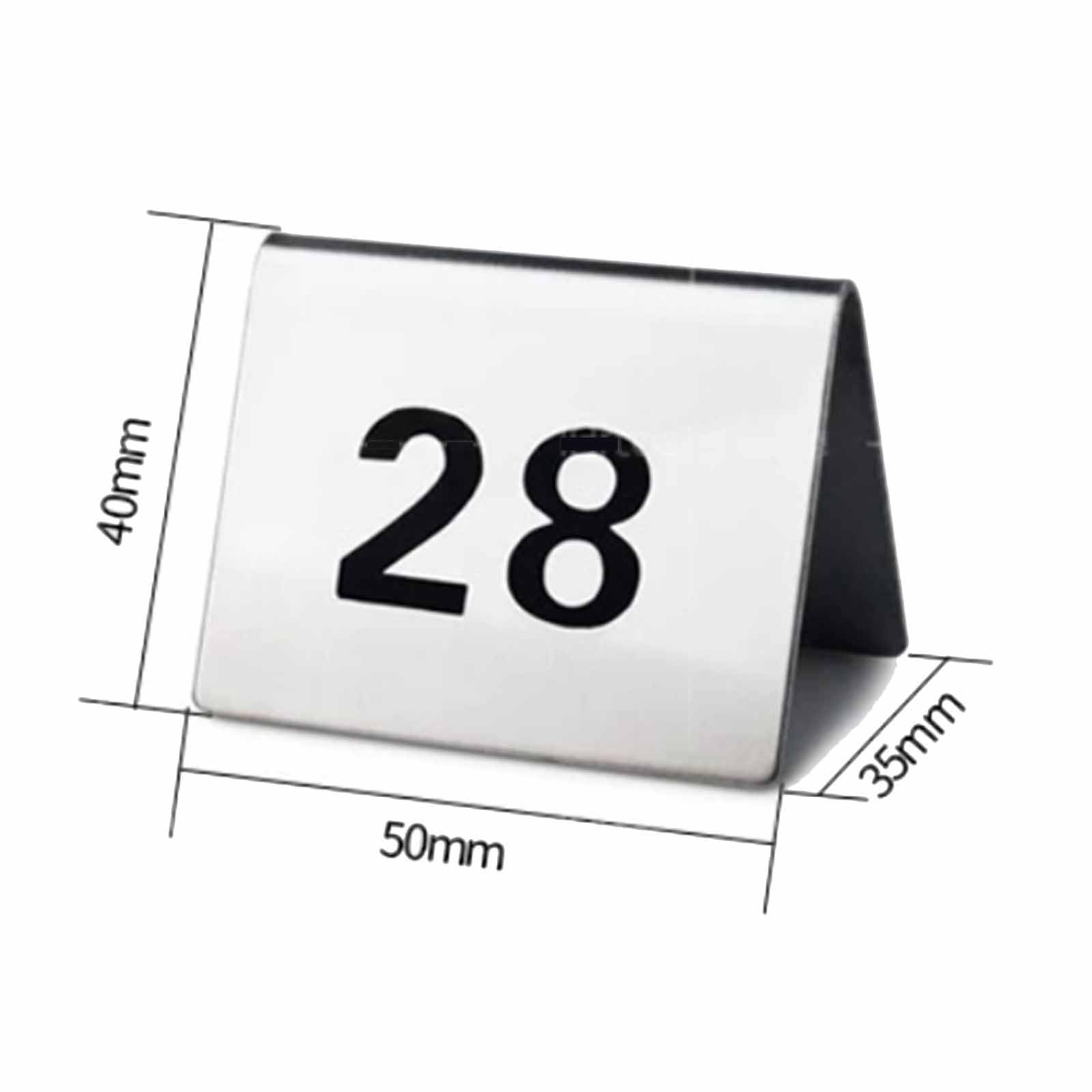 Stainless Steel Restaurant Table Number Sign