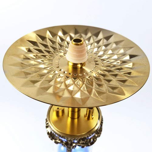 JYXZM Hukahn Set 52 cm Kupferhaare Shisha Combo Set Shisha Kit Glasvase Wasserleitungen Hukahn Starter Kit (Gold) – Bild 4