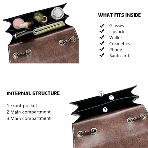 Image of Travistar Crossbody Bags for Women Small Handbags PU Leather Shoulder Bag Purse Evening Bag Quilted Satchels with Chain Strap