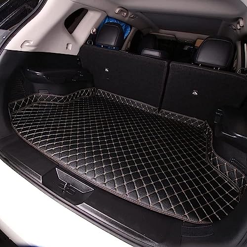Tapis de coffre en cuir noir-beige pour Mercedes Ben-Z Classe C 2015-2021