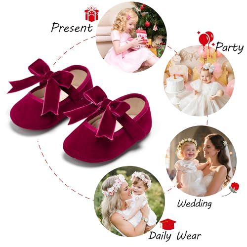 Image of PHIRAMIN Toddler Girl Mary Jane Dress Shoes-Little Girl School Uniform Shoes for Wedding Party