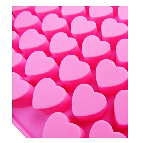 Silicone Mini Heart 55-Cavity Molds For Baking, Heart Shape Ice Cube Candy Chocolate Mold, Valentine Candy Molds, Pack Of 2 #TOP3