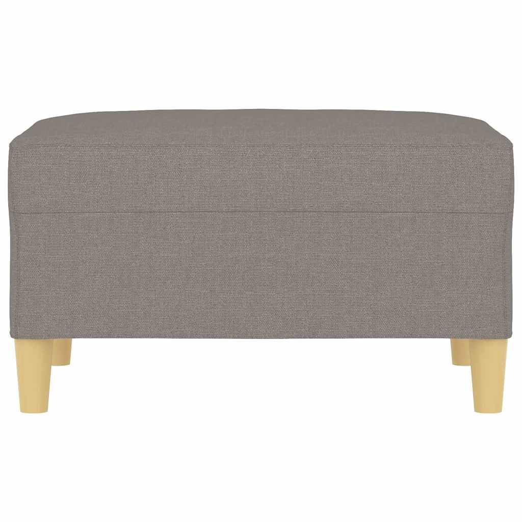Repose-pieds taupe 70 x 55 x 41 cm en tissu avec rembourrage