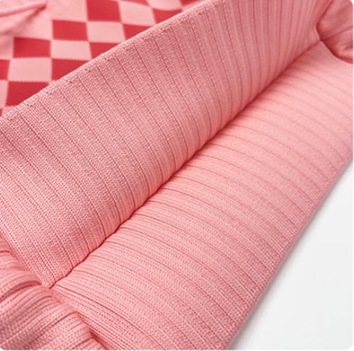 Crochet Checkered Bucket Bag Women Knit Shoulder Tote Hobo Bags Crossbody Purse Summer Beach Bag Drawstring Handbag 2025 6