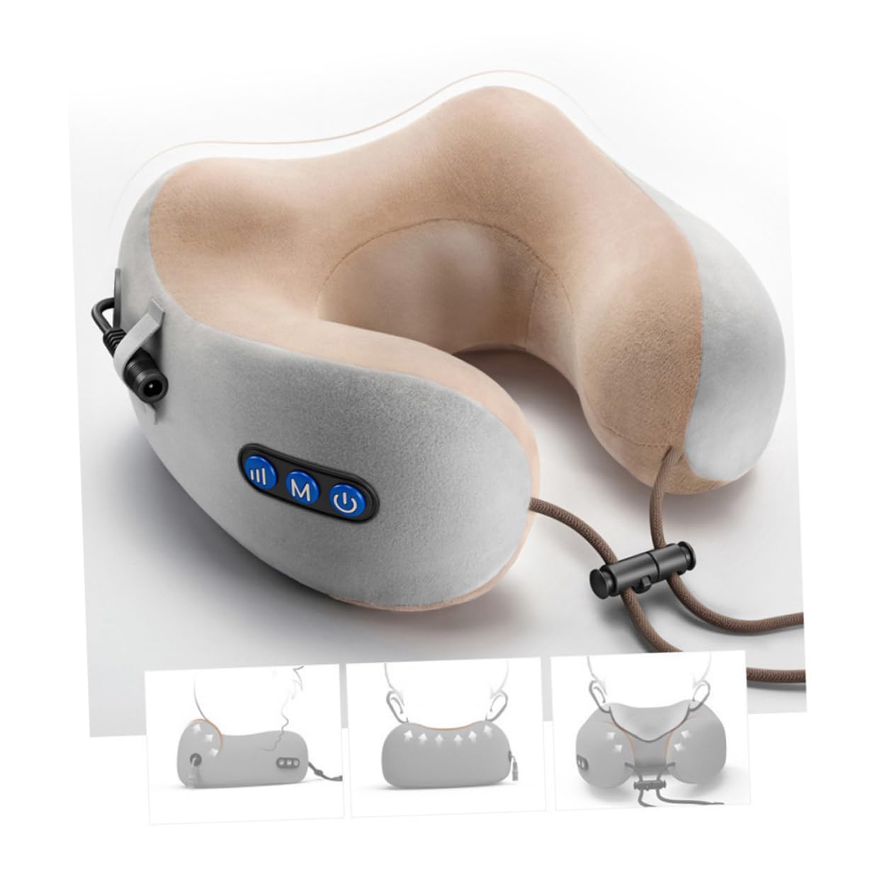 Veemoon 1stück Elektrisches U-förmiges Kissen Mit Memory-schaum Multifunktionales Nackenstützkissen Für Büro Schule Auto Und Zuhause Massage Mit Wärme Und Für Nackenentspannung