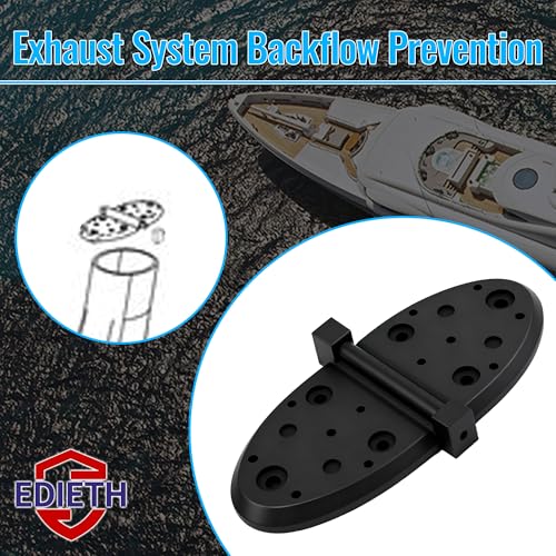 EDIETH 2Pcs Exhaust Flapper Kit for MerCruiser Stern Drive Engines 4.3L 5.0L 5.7L 5.8L 6.3L 7.4L 8.2L 1998 & Newer Models Replace# 807166A1 by EDIETH - Used condition - Image 4