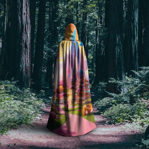 Cape à capuche pour adulte imprimé Candy Land déguisement de cosplay et carnaval - 6