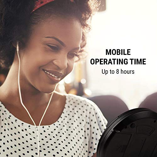 OneConcept CDC 100MP3 - Discman met net- of batterijvoeding, USB, formaten: CD, CD-R, CD-RW en MP3-CD, CD-speler, basversterking, programmeerfunctie, LCD-display, incl. In-ear hoofdtelefoon, zwart - Image 3