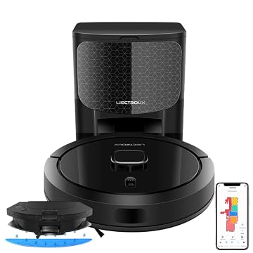 Robô Aspirador Liectroux G7 4 em 1 Aspira Varre Passa Pano Base Autolimpante Com Aplicativo Compatível Com Alexa e Google Mapeamento Inteligente Salva os Mapas