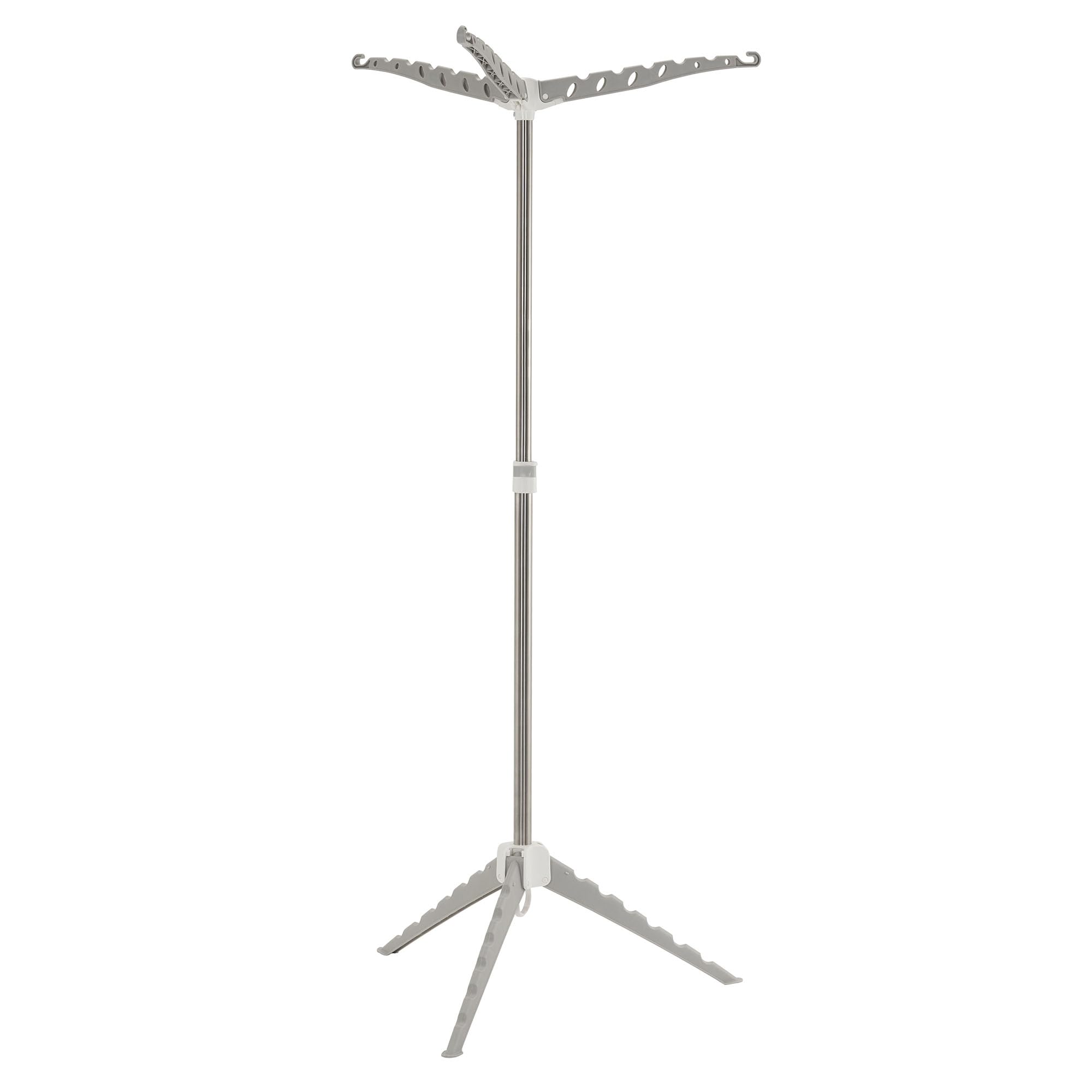 Household Essentials Grey 5006-1 Simple Indoor Tripod Clothes Drying Rack with Carrying Handle for Laundry, Small