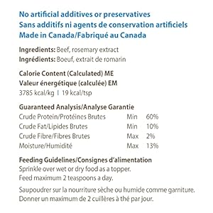 Caledon Farms Beef Sprinkles Canine Meals Topper – 120g (1 Pack)