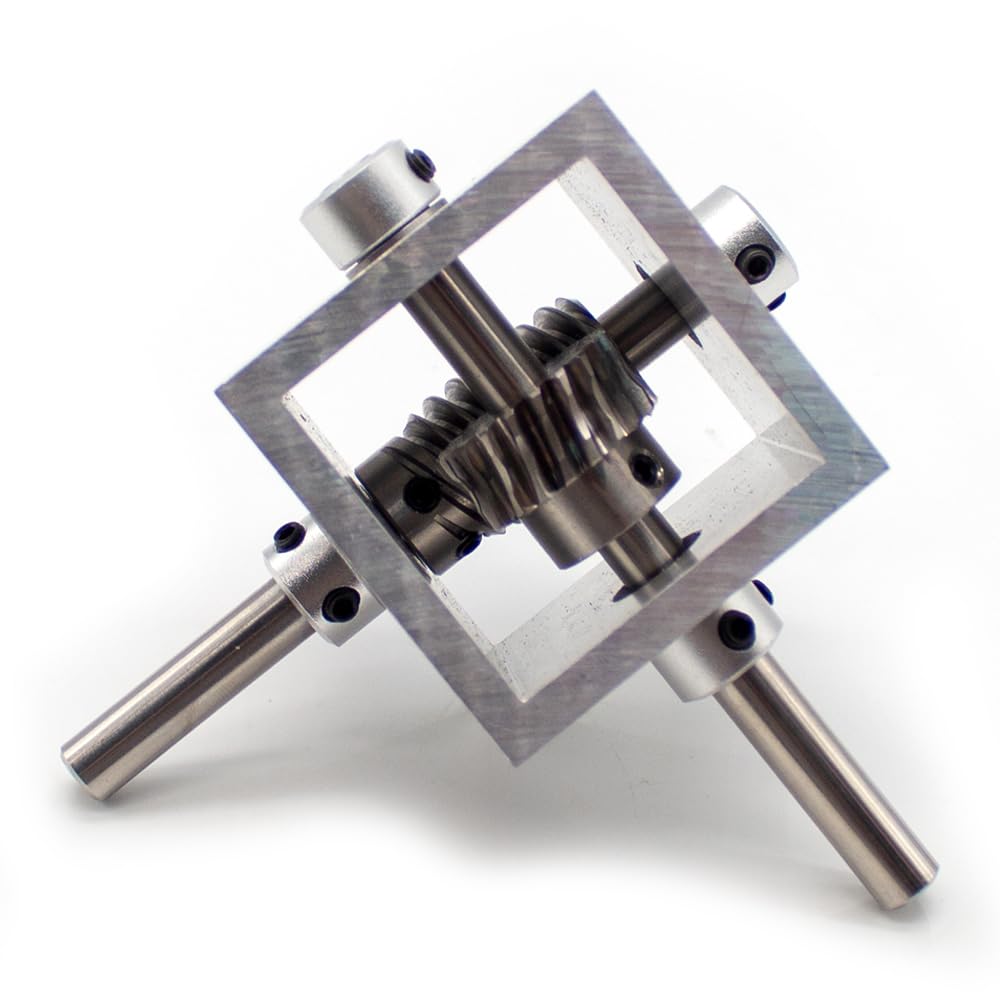 Toplionace Caja de Engranajes de Tornillo Sin Fin de Turbina, Caja Inversa de ángulo Recto, Reductor de ángulo de 90 Grados, Dispositivo de Esquina de 8mm, Sin Bloqueo Automático