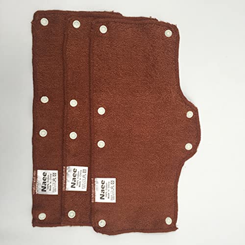Naee Brown Sweatband For Hard Hat Washable Velvet Terry Cotton Hard Hat Liner Snap On (3, Brown) #TOP3