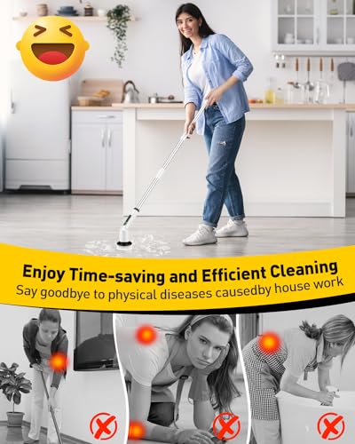 Ctmast LSB9W Electric Spin Scrubber For Cleaning Bathroom, Shower Scrubber Cordless Cleaning Brush thumb #1