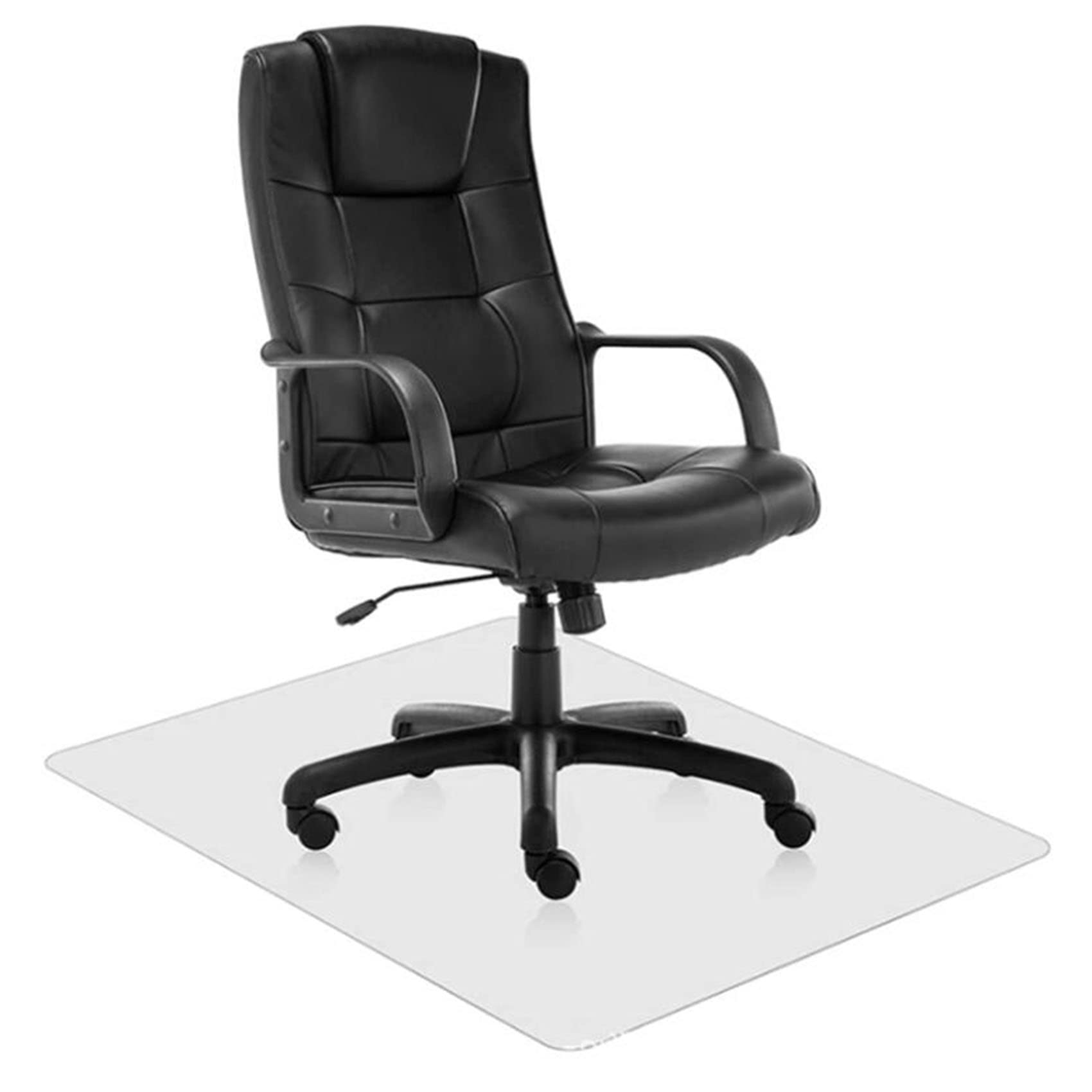 Tapis de protection de sol transparent antidérapant en PVC – 1,5 mm d'épaisseur pour sols durs facile à nettoyer 60/80/90/100/120 cm de large