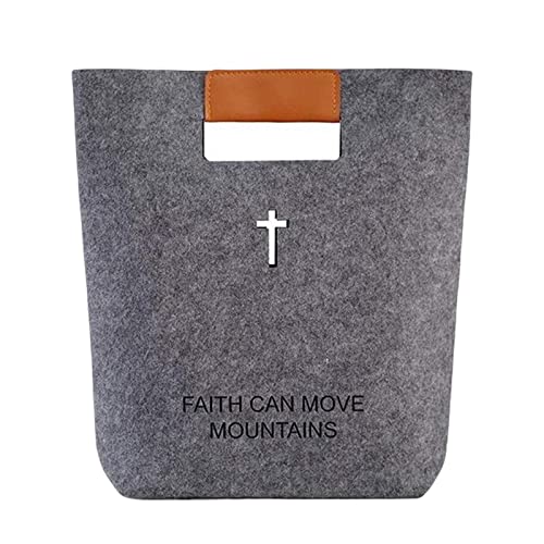 Bible Carrying Case with Portable Handle Bible Bag Totes Bag Organizer Durable Felt Tote Bible for Men Women, Gray2