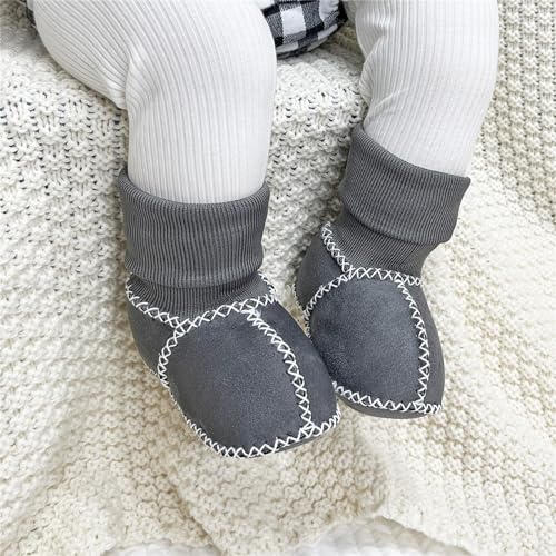 Newborn Infant Baby Girls Boys Warm Fleece Winter Booties First Walk Slippers Shoes Non-Slip Indoor Sneakers2