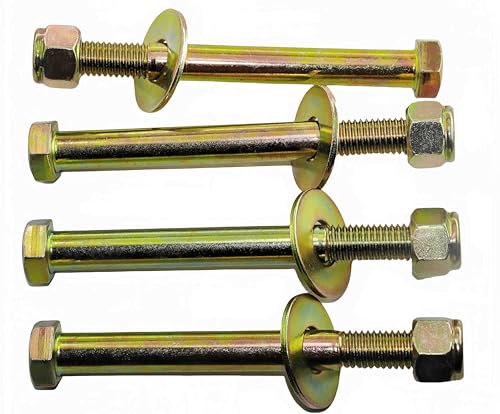 Image of 5 /8 inch x 6 inch Hex Head Bolt by Color Galvanization with Nylon Lock nut and Large Size Washer Assortment Kit,Alloy Steel,Grade 5.(4pcs Pack). by Metalsuberg