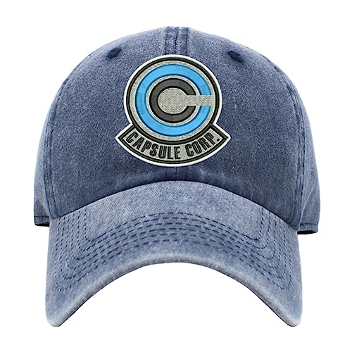 Image of ALLNTRENDS Capsule Corp Washed Pigment Dyed Baseball Cap