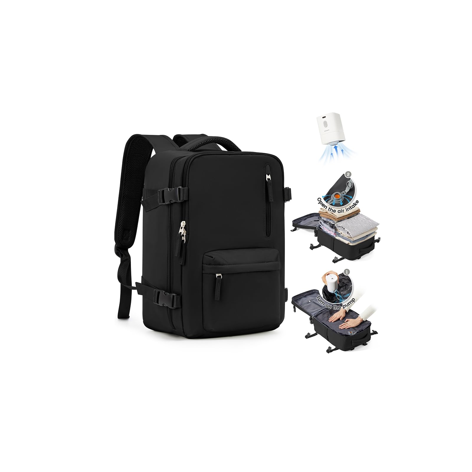 SZLX Zaino Ryanair 40x30x20 Sottovuoto Bagaglio a Mano 40x20x25 Donna Zaino da Viaggio 40x30x20 Wizzair Borse da Cabina per Easyjet 45x36x20 Uomo per Laptop 14 Pollici con Porta USB e Porta Scarpe