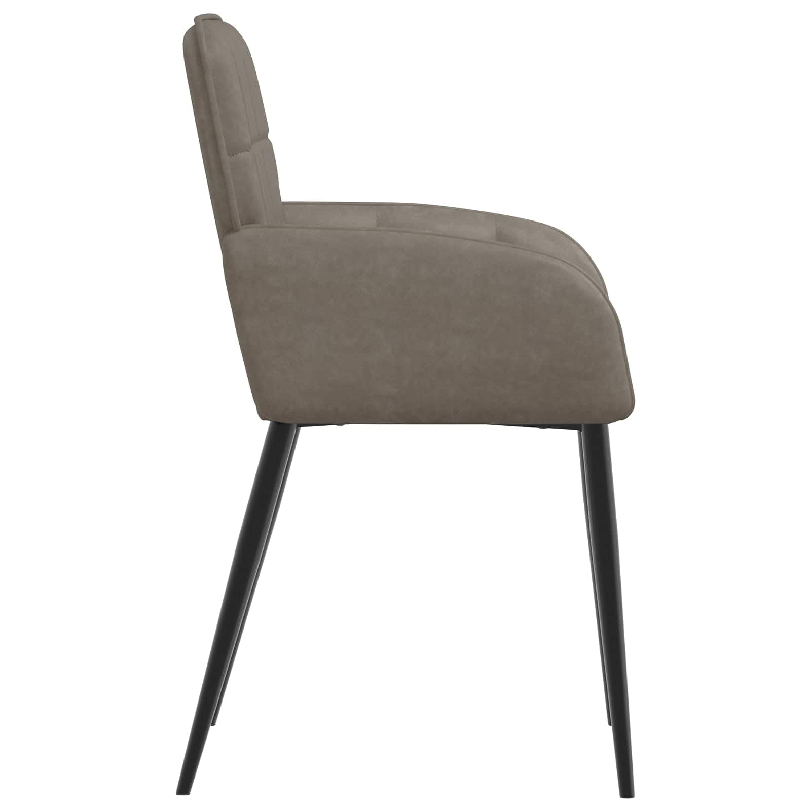 Lot de 6 chaises de salle à manger en cuir synthétique gris 56,5 x 50 x 85