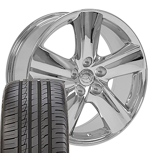 OE Wheels LX19 18 Inch Rims and Tires Fit LS460 Style 5x114.3 18x8 Chrome -...